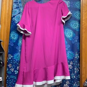 Purple mid sleeve dress